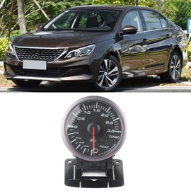 BOROCO 2.5 Inch 60 mm 3.0 Bar LED Car Modification Turbo Boost Gauge Meter Pointer DC12V