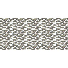 Ambesonne Pug Pencil Pen Holder, Cheerful Playful Animals Dog Heads with Tongues out and Grunge Effect, Printed Ceramic Pencil Pen Holder for Desk Office Accessory, Beige Charcoal Grey Coral