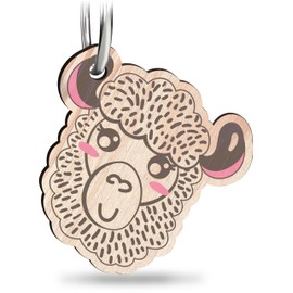 Lama Schlüsselanhänger handgemacht aus Holz, Glücksbringer, Alpaka Schlüsselanhänger, No Drama Lama, Glücksbringer für BFF, Lama Geschenk, Alpaka Geschenk Anhänger
