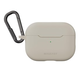 MagEasy AirPods Pro 2 AirPods Pro Case, Shockproof, Drop Prevention, Carabiner Included, Cover, Wireless Charging, AirPodsPro Case, Compatible with Air Pods Pro 2, 1st and 2nd Generation, Case SKIN