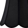 GOSO Wavy Floral Scalloped Lamp Shade Replacement，8"×13"×11" Spider Medium Black