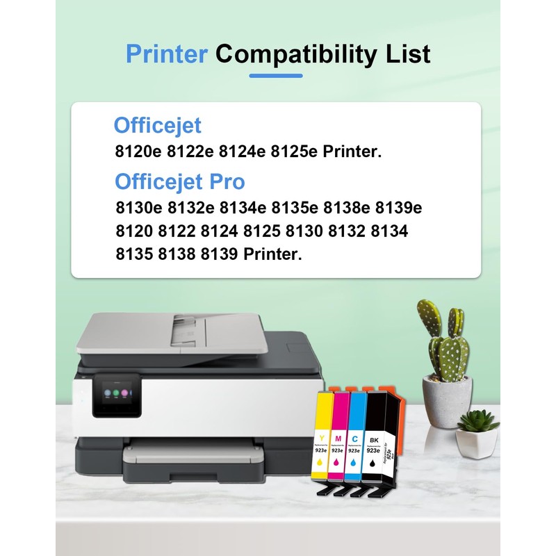 923e High Yield Ink Cartridge Combo Pack Replacement for 923e