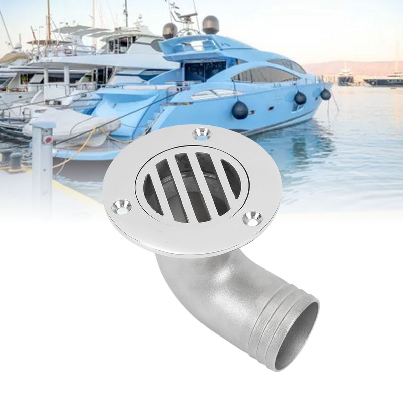 Boat Deck Drain 90 Degree Elbow 316 Stainless Steel Split