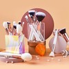 Jessup Juego Pinceles Maquillaje Profesional Piezas Blanco Base Polvo Natural