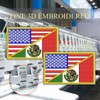EmWoot 2PCS American Mexican Flag Patch Embroidered Morale Patch Military