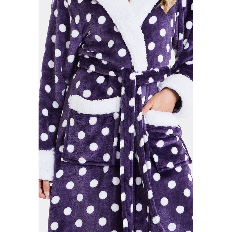 CityComfort Women's Fluffy Bathrobe, Fleece Dressing Gown, Cosy Bathrobe for