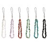 COLORFUL BLING Natural Stone Beaded Phone Charm Crystal Phone Lanyard