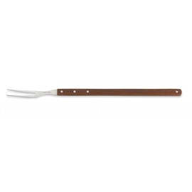 Mundial 22-Inch Broiler Fork, Wood, Brown