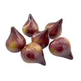 AERANCE 6 Pcs Fake Figs Artificial Fruit Faux Figs Lifelike Realistic Simulation Fig Decorative Fruit Model for Home Kitchen Cabinet Decoration Supermarket Display Photography Props