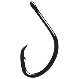 Gamakatsu 42411 Nautilus Circle Hks, Loose 7-Pack, Sz1/0 NS, Blk