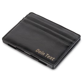 Jaimie Jacobs Flap Boy Slim - The Original - Magic Wallet Slim Wallet Men's RFID Protection Money Clip Small Slim Wallet Gift Genuine Leather Flap Boy Slim Black