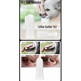 Unbranded 1pcs Soft Finger Toothbrush Pet Dog Dental Cleaning Teeth Care Hygiene Brush
