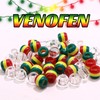 VENOFEN 50PCS Stripe Hair Beads Dreadlock Decoration Large Clear Loc