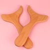 NOIAFZY 1PC Ergonomic Fish Tail Shaped Wooden Massage Tool for