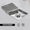 Linear Shower Drain with Grid Cover, Professional Brushed 304 Stainless