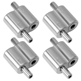 Hordion 8-Pack Wire Rope Cable Clamps, 1/16" (1.5-2mm) Adjustable Two-Way Zinc Alloy Silver Picture Hanging Clips