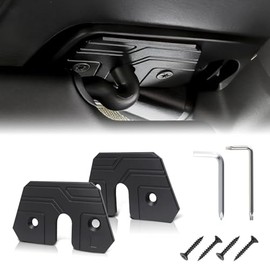 Kit de 2 viseras para el sol compatibles con Jeep Wrangler JK 2018, JL 2018-2023, Gladiator 2020-2023, clip de visera de aluminio negro y soporte de montaje