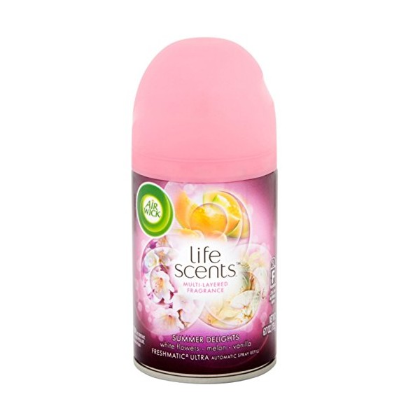 Air Wick Life scents Freshmatic Ultra Automatic Spray Refill, Summer Delights 6.17 oz ( Pack of 2)