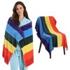 Soft Rainbow Flannel Throw Blanket for Couch 40x60 Cozy Throw