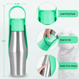Pet Carry-on Mug Stainless Steel cat and Dog Going Out Water Cup Outdoor Water Bottle Water Bottle Portable Dog Mug