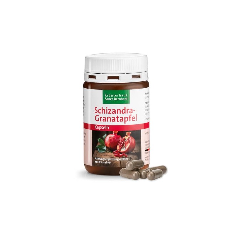 Sanct Bernhard Schizandra Pomegranate Capsules with Ellagic Acid, Vitamin B6,