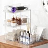 Fabspace Pull-out Home Organizer, 2 Pack 2 Tier Clear Bathroom