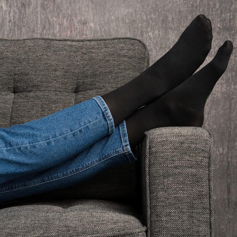 EvoNation Women’s Knee High 15-20 mmHg Graduated Compression Microfiber Opaque