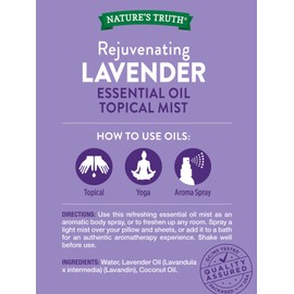Nature's Truth Lavender Essential Oil Spray  2.4 Fl Oz | Aromatherapy |  by Nature's Truth
