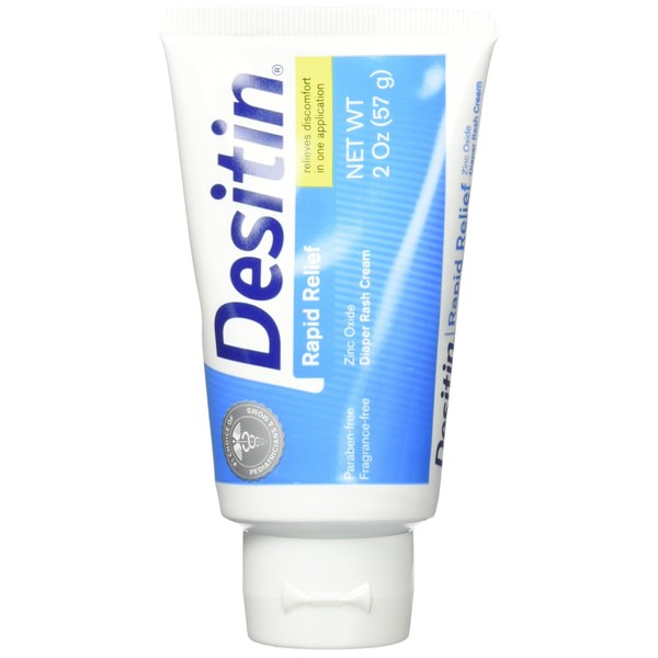 Desitin Rapid Relief Creamy Zinc Oxide Diaper Rash Cream, 2 Count