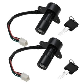 ECSiNG Set of 2 Motorcycle Ignition Switch with 6 Wires Safety Ignition Switch for Motorcycles with Keys Compatible with Suzuki GS125