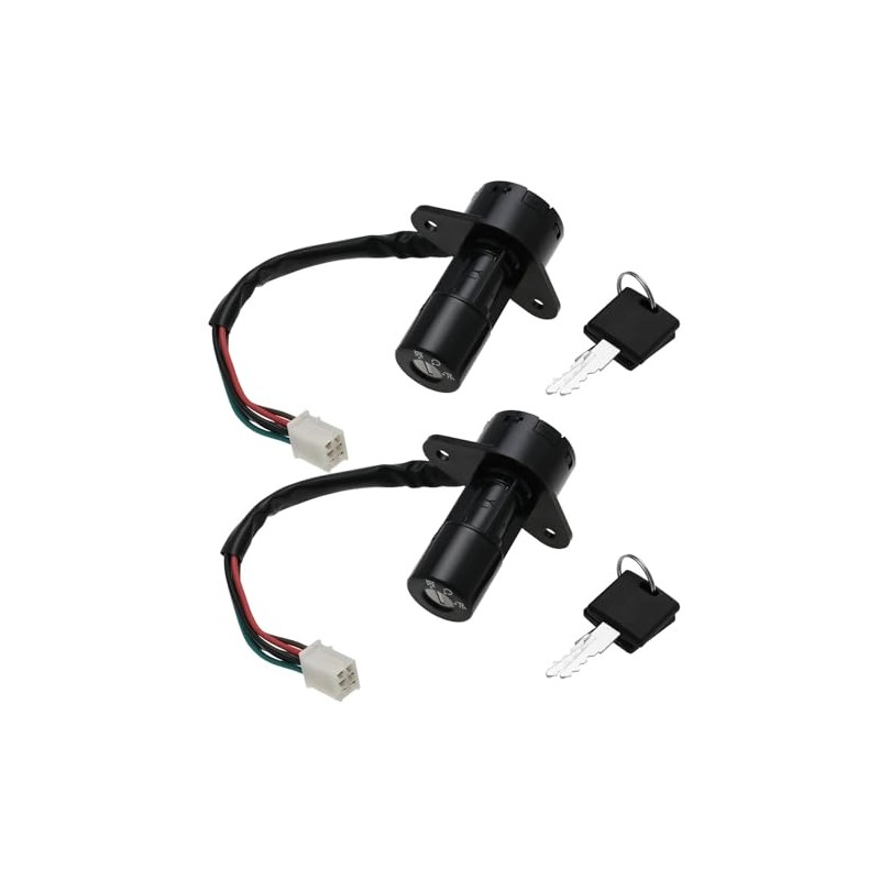 ECSiNG Set of 2 Motorcycle Ignition Switch with 6 Wires