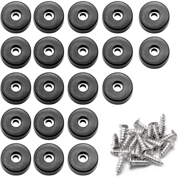 Rubber Cutting Board Feet with Stainless Washer and Screws, 1
