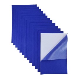 Jtnohx Self Adhesive Felt Sheets, 12 Pieces Felt Fabric with Adhesive Backing, 8x12 Inches Soft Sticky Back Fabric for Art & Craft DIY Project (Dark Blue)