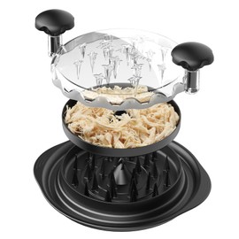2024 Pro Chicken Shredder, Sichtbarer Fleischzerkleinerer Werkzeug Twist mit separater Platte, große Hühnerhäcksler Maschine - Ergonomischer Griff, spülmaschinenfest, rutschfest, hitzebeständig,