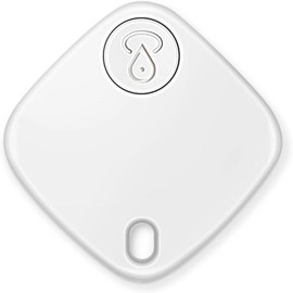 Key Finder,Item Finder Works with Apple Find My (iOS only), Smart Bluetooth Tracker for Suitcase, Bags, Wallets,Pets and More. Replaceable Battery,Privacy Protection. (White,1 Pack)