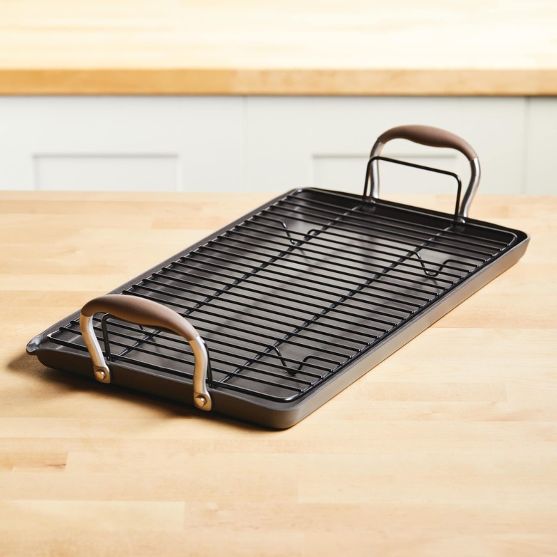 Anolon Advanced Home Hard Anodized Nonstick Double Burner Griddle/Grill Pan