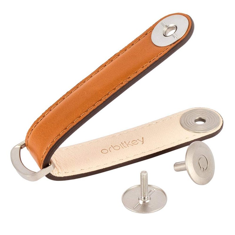 Orbitkey LTHO-2-CGTN Key Holder, Leather, Key Case, Key Cover, Key