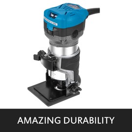VEVOR Compact Router 1.25HP With Fixed Base, Plunge Base and Tilt Base, Variable Speed Wood Router Kit Max Torque 30,000RPM For Woodworking & Furniture Manufacturing