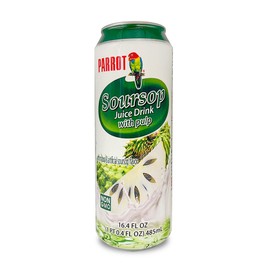 Parrot Brand Canned Soursop Juice Drink With Pulp 16.4 fl. oz.(Pack of 12)