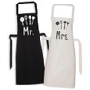 Mr & Mrs Kitchen Chefs - Matching Printed Aprons Couples