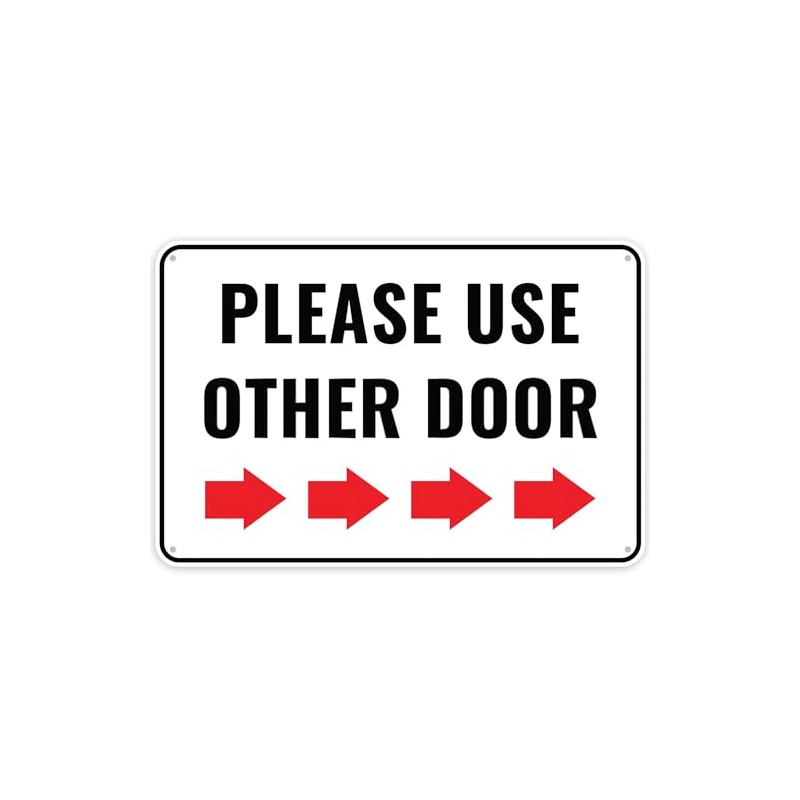 1PC Please Use Other Door Sign Right, 12 x 8