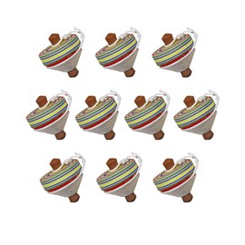 Mini Mini Japanese Traditional Wooden Toys Folk Craft Koma Set of 10 Commercial