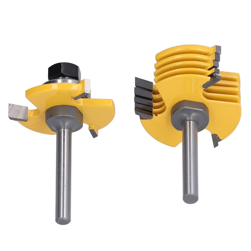 Hilitand 2pcs Slot Cutter Router Bit 1/4in Shank 3 Wing