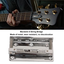 Mandolin Bridge,Metal Mandolin Bridge Fit For 8 String Mandolin Performance Accessory