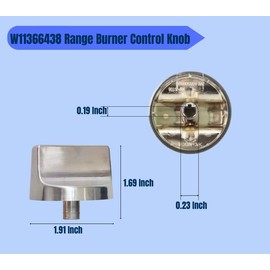 HOMEEQUIP Upgraded W11366438 (AP6888134) Gas Range Stove Control Knobs Compatible with Whirlpool Cooktop Replaces W11084623, 4929319, PS12723935, WCG55US0HS00, WCG55US0HS05 (1)