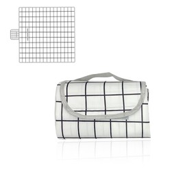 Large Beach Picnic Blanket 200x150cm - Portable, Lightweight, Sandproof, Waterproof Mat for Camping and Outdoor Activities - White