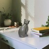 ECYC Minimalist Ceramic Lucky Cat Statue Living Room Desk Animal