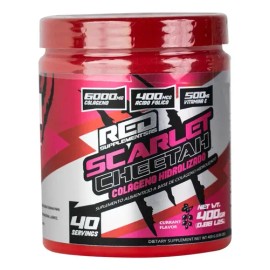 Red Supplement Colageno Scarlet Cheetah 40 Servis Sabor Grosellla                                                                                     