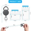3 Pcs Llavero Retráctil, Gafete de Metal Electrochapado con 6