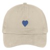 Trendy Apparel Shop Blue Heart Embroidered Cap Premium Cotton Dad
